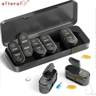 AFTEROF Pill Organizer, 2 Times a Day Medicine Organizer Medicine Box,  Moisture-proof 7 Days Am & P