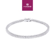 HABIB 925 Silver 1 Carat Diamond Tennis Bracelet 67948
