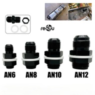 AN6 AN8 AN10 AN12 Fuel Cell Bulkhead Fittings Adapter With Washer Aluminum Auto Accessories