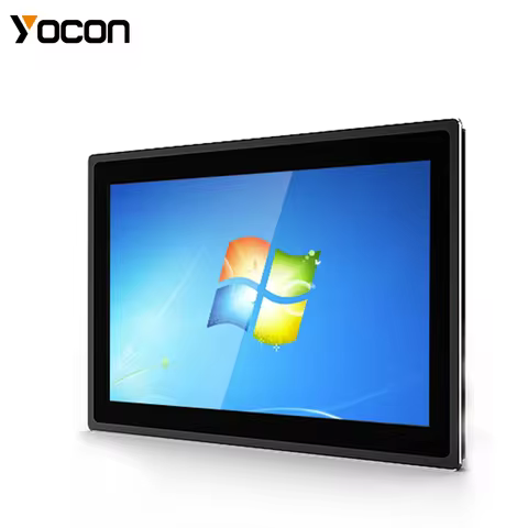 23.6 Inch All-In-One PC Panel Screen IP65 Waterproof Embedded Cpacitive Touc Win10 RS232 RJ45 Metal 