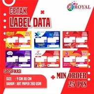 Display Paket Data Etalase Konter/ Label Voucher Pajangan