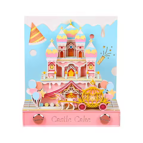 Omoshiroi Block 3D Notepad Castle Cake 154Sheets Led Memo Pad 3D Paper Notes Cute Sticky Note Office