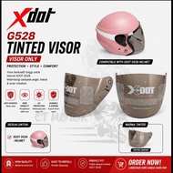 Xdot G528 B-SERIES topi keledar Visor Tinted dengan Side Cover / Grayfosh J-Force III topi Visor mot