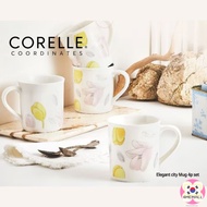 CORELLE COORDINATES Magnolia Mug 4P set 360ml / Drinking Cup Mug Gift CORELLE COORDINATES ELEGANT CITY MUG 4P set