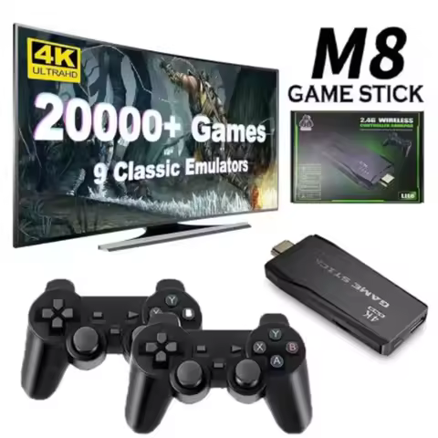 M8 game console 2.4G wireless double TV game console HDMI high definition PS arcade 20,000 games