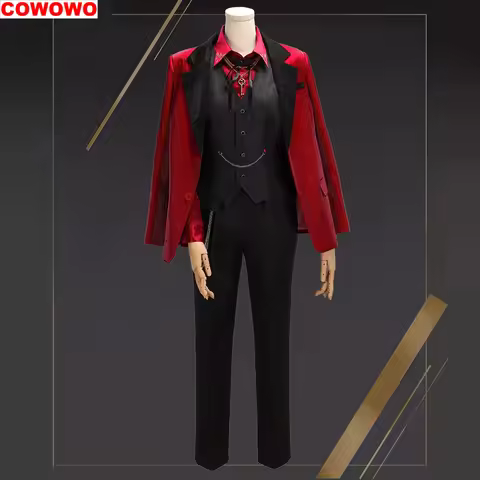 COWOWO Vtuber Lauren Iroas 3rd Anniversary New Clothes Game Suit Handsome Cosplay Costume Halloween 