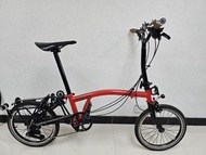 小布 Brompton 6速 Rocket Red Black Edition Dt swiss two in one shifting system Brooks c17 saddle H&H豬鼻 
