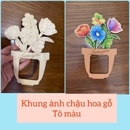 (Free photo printing) Flower pot, photo frame, coloring gift for October 20, March 8, November 20 (l