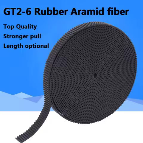 5m/10m//20m/50m/lot GT2-6mm / 10mm open timing belt GT2 belt Rubber Aramid Fiber cut to length for 3