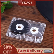 【YIDAO4】 เครื่องเล่นเทปคาสเซ็ตมาตรฐานเทปสีเปล่าพร้อมกล่องเก็บข้อมูลใสขนาด45 60 90นาทีเทปเสียงแม่เหล็