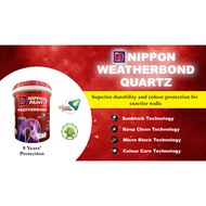 (100% ORIGINAL) (No.145-White) 18L Nippon Weatherbond Quartz (Exterior)/ 18L Cat Dinding Nippon Weat