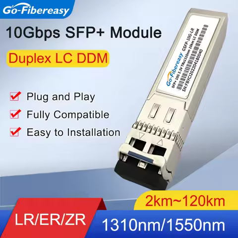 SFP 10Gb 2km,10km,20km Transceiver Module 10GBASE-LR 1310nm LC SMF For Cisco,Mikrotik,TP-Link,D-Link