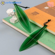 REFINEMENT Letter Opener Bookmark, Green Plastic Willow Leaf Shape Letter Opener Tool, Practical Cut Paper Tool Pointed Tip Safe
