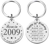 Boys Girls 16th Birthday Gift Ideas- Sweet 16 year Old Keychain for Women Men Him Her, 16th Birthday