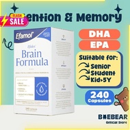 Efamol Brain Formula 240 Capsules Suitable for Kids 5+ Years & Adults Brain Health [Baebear.sg]