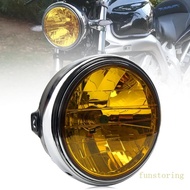 FUN Motorcycle Round Headlight for CB400 CB500 CB750 900 1300 Replacement LED Headlamp Modified Accessories Repairing Pa