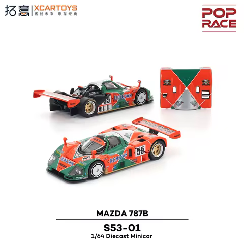 PreSale Xcartoys Poprace 1:64 Mazda 787B 1991 Le Mans 24-hour Race champion S53-01 Alloy Diecast Car