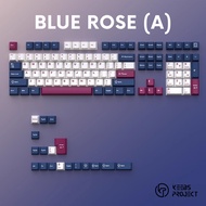 [READY STOCK] KEEBS BLUE ROSE PBT Doubleshot Cherry Profile Keebs Project Keycap Set for Mechanical 