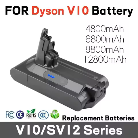 Original FOR Dyson V10 Battery12800mAh 25.2V SV12 Battery Absolute Animal Li-ion Vacuum Cleaner Rech