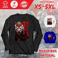 GUNDAM Exia Barbatos Ariel Cartoon Dri-Fit XS-5XL Polyester Microfiber Long Sleeve Baju T-Shirt GDV2