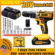 Keelat Cordless Impact Drill 12V/18V/20/36V Power Drill Screwdriver Hammer Drill Bits with Battery Electric Drill Repair