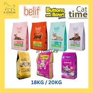 (18kg/20kg) Belif Cat Food / Cat Time / Buttons & Bows / Whiskas / Makanan Kucing Murah