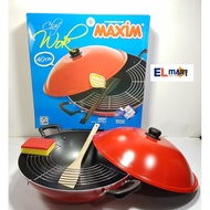 Maxim non-stick chef wok 40cm 40 cm frying pan with drain and lid non stick pan wok non stick
