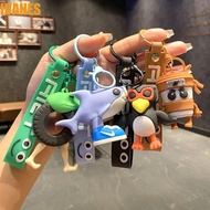 IVANES Brainrot Animals Keychains, Abstract Design PVC Italian Brainrot Keychain, Cute Shimpanzini H