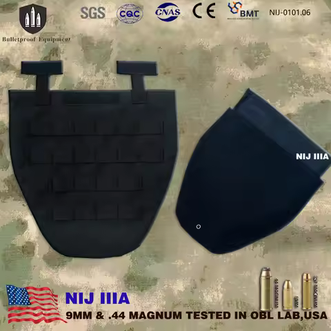 Real NIJ IIIA .44 Magnum PE Lightweight Bulletproof Groin&Hip Armor Panel Tactical Protection for Se