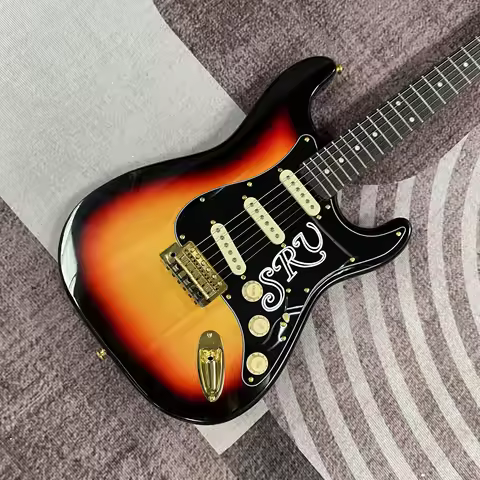 SRV ST Electric Guitar SSS Gold Hardware Maple Neck Rosewood Fretboard Fast Ship