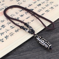 Blowing เก้าตาทิเบต dzi จี้ Choker nacklace NATURAL ทิเบตลูกปัดโชคดีของขวัญ