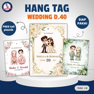 GANTUNGAN Hang weddingTAG animated character hangtag engagement wedding greeting card/ save the date