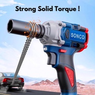 SONCO 38890 Heavy Duty 688VF Cordless Impact Wrench Electric 1/2 Inch Socket Drill Screwdriver Batte