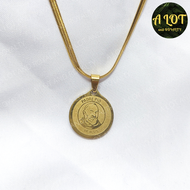 Blessed Padre Pio Pendant and Necklace Non Tarnish Gold Plated Stainless Steel Jewelry