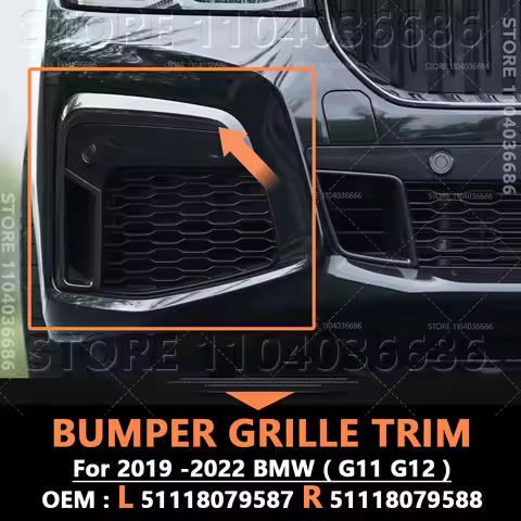 For 2019 -2022 G11 G12 BMW 740i 740iX 745eX 750iX Alpina B7 M760iX Front Bumper Trim Fog Light Strip