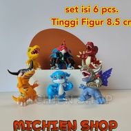 Digimon agumon action figure set 6pcs