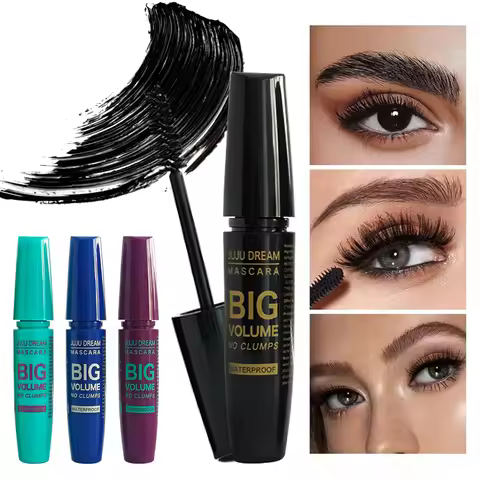 Black Mascara Thickening - Long-Lasting, Volumizing , Fiber Formula with 360° Spiral Brush Waterproo