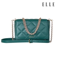 ELLE BAG I กระเป๋าถือ ELLE QUITING HANDBAG รุ่นกระเป๋าสะพายคิ๊วติ่ง หนังวัวแท้ (Shoulder bag) I EWH163