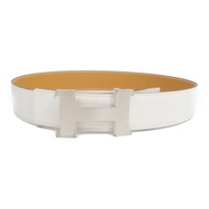 HERMES Epsom皮革Constance Belt銀扣皮帶Beton