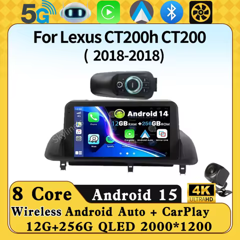 Car Android Car Radio For Lexus CT200h CT200 CT Series 2011-2019 GPS Navigation Multimedia Player Ca