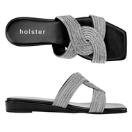 Holster Zara Low Wedge Black HST462BL รองเท้าแตะส้นสูง