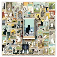 10/78 Cartoon cat tarot card sticker scrapbook collage DIY decoration materials stickers