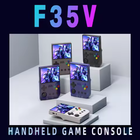 F35V Handheld Game Console with 22000+ Games Portable 3.5 Inch IPS Screen 3D Joystick Game Player Co