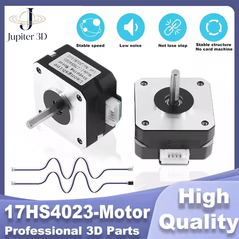 Nema17 Stepper Motor 23mm 0.42 N.m 1.5A 17HS4023 42BGYH 4-lead 1.0A 13 N.cm For CNC Laser Engraving 