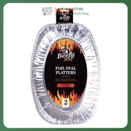Oval Foil Platter, 2 Pieces (28 x 42cm)