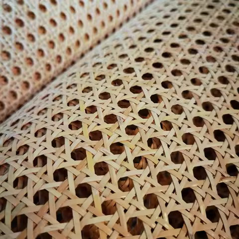 Natural Rattan Cane Webbing Rattan Weave Meterial Cane Webbing Sheet For Table Furniture DIY 11.81-1