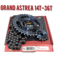 PAKET GIR SET GRAND ASTREA / GIGI TARIK GRAND ASTREA UK 14T-36T