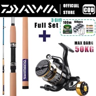 DAIWA Fishing rod set joran pancing 1 Set Fishing Rod Spinning Reel Fishing Reel Joran Jigging Rod