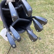 Professional WVVX 5th Gen Golf Irons Set 4-PW 7 Clubs, Left Handed, TOUR LITE 105 Steel Shaft, Black