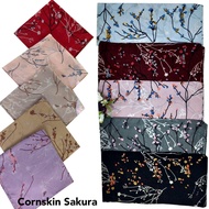 Borong Bawal Cornskin Printed